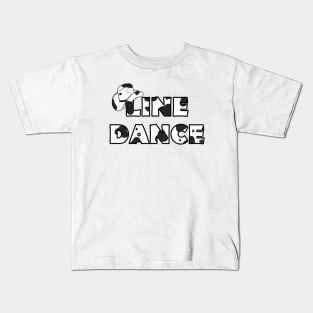 LINE Dancing Black Cow Spots Kids T-Shirt